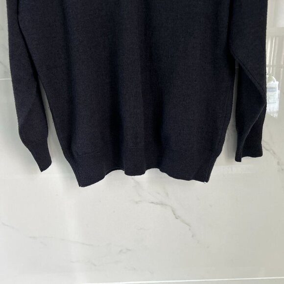 BOWEN & WRIGHT Wool V-Neck Knitted Sweater Pullover Charcoal Gray Size M… - Picture 5 of 9